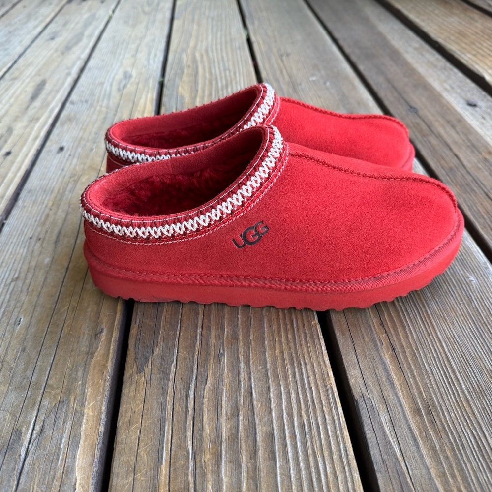 UGG Red Suede Slippers - Tasman